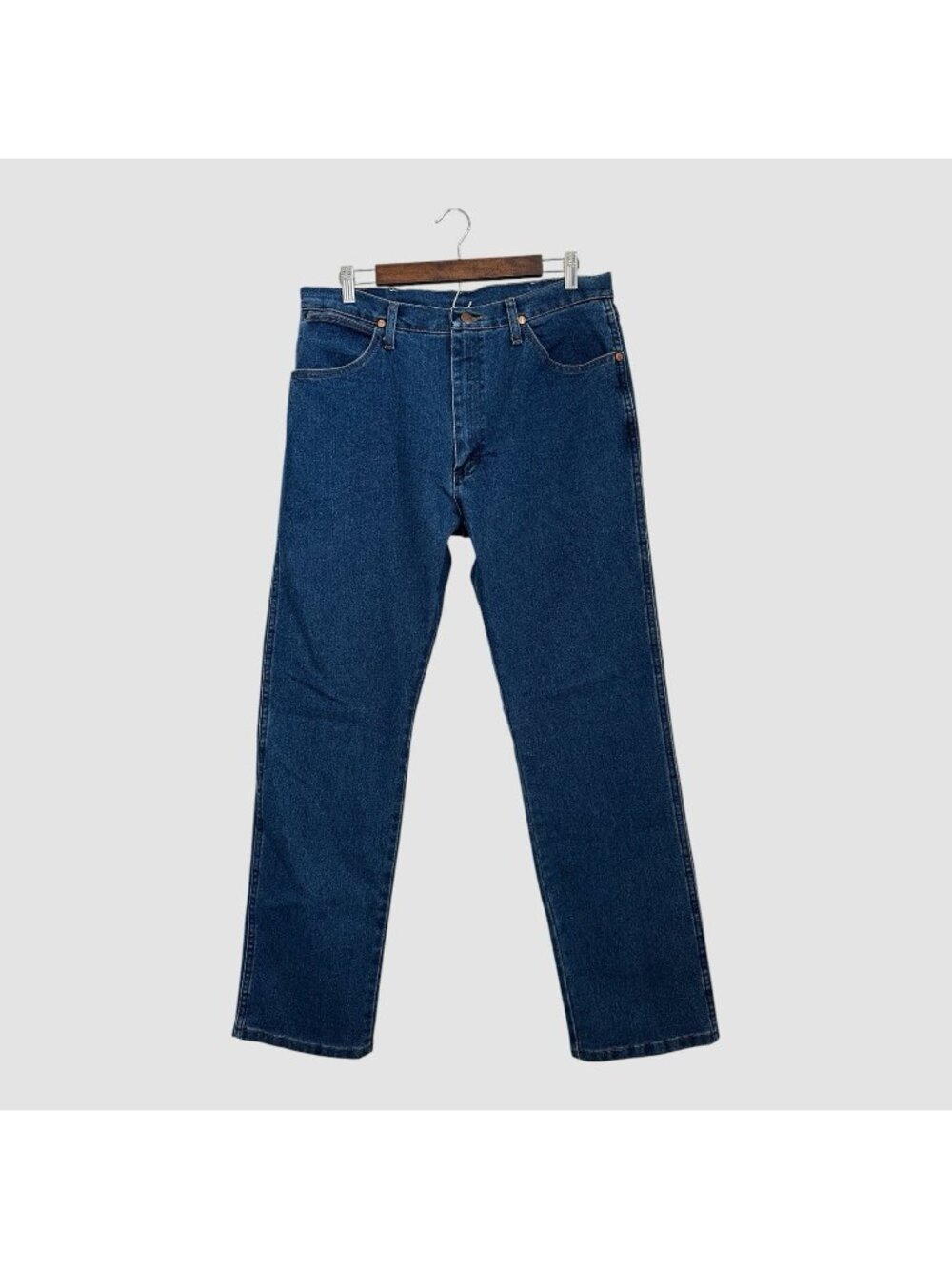 Wrangler Cowboy Cut Men’s Size W35 L32 Blue Cotton Straight Leg Jeans 1013MAFGK